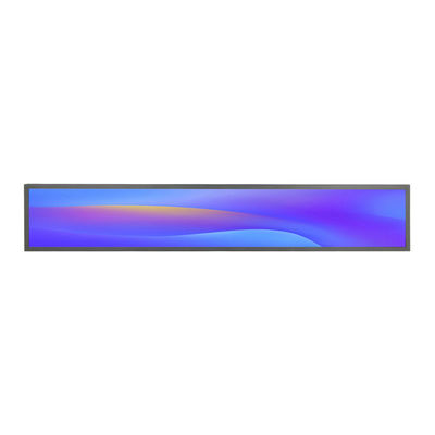 سفارشی اندازه 36.6 اینچ سوپرمارکت تبلیغات داخلی پخش کننده رسانه ای نوار Ultra Wide Shelf Screen Stretch Bar LCD Display