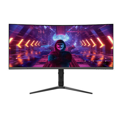 صفحه نمایش کامپیوتری گیمینگ مانیتورهای صفحه منحنی 34 اینچ Ips مانیتور LCD 180hz